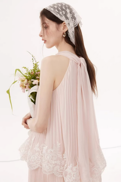 Embroidered Lace A-Line Dress