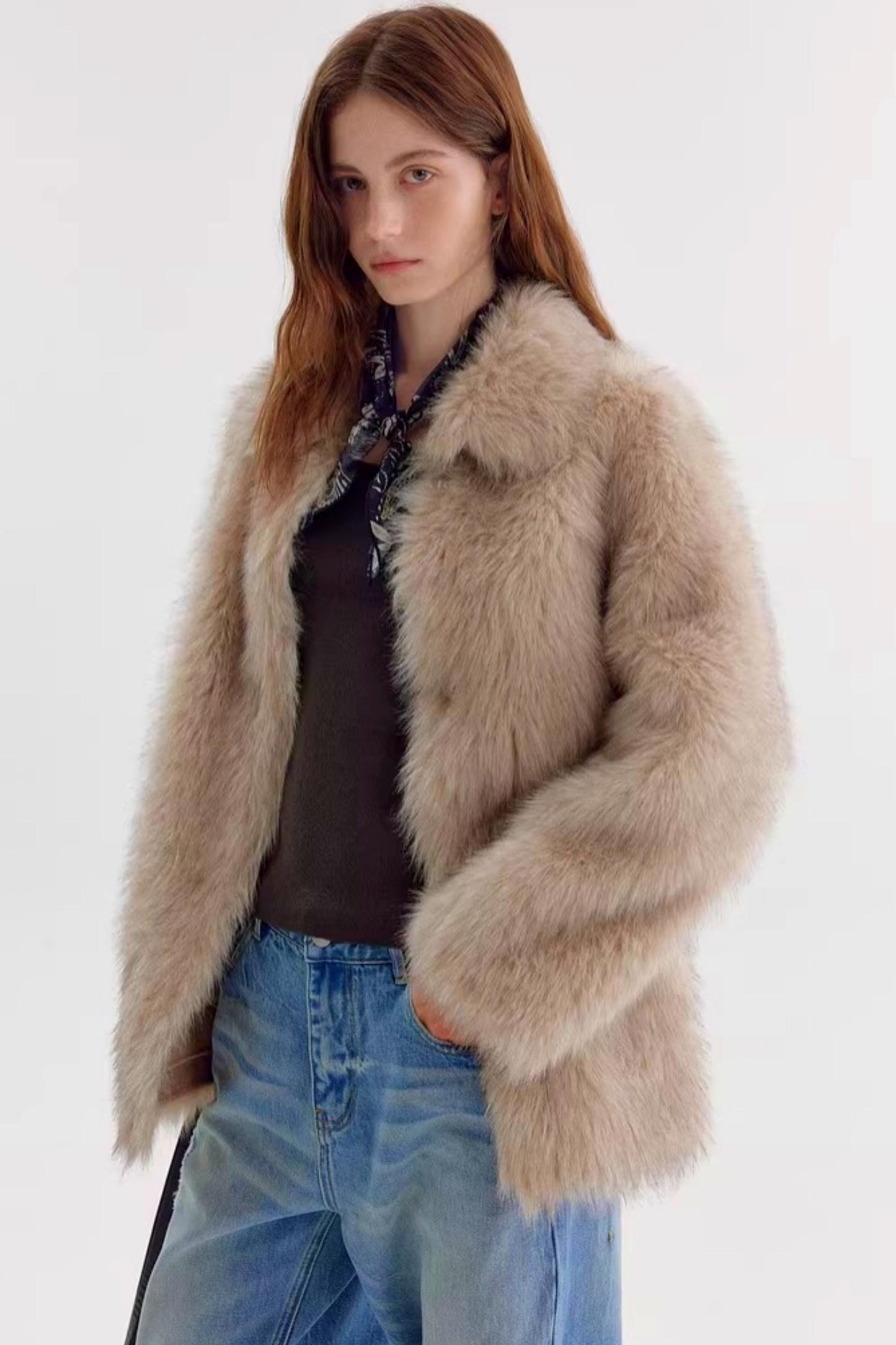 소프트 미스트 인조 퍼 코트