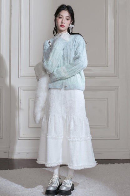 Gradient Wool Cardigan