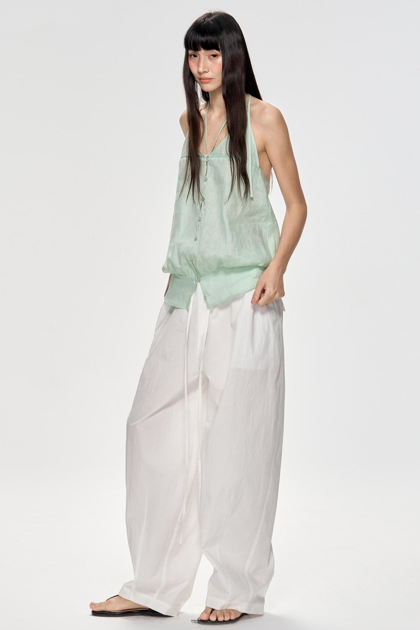 Backless Plaid Tank Top