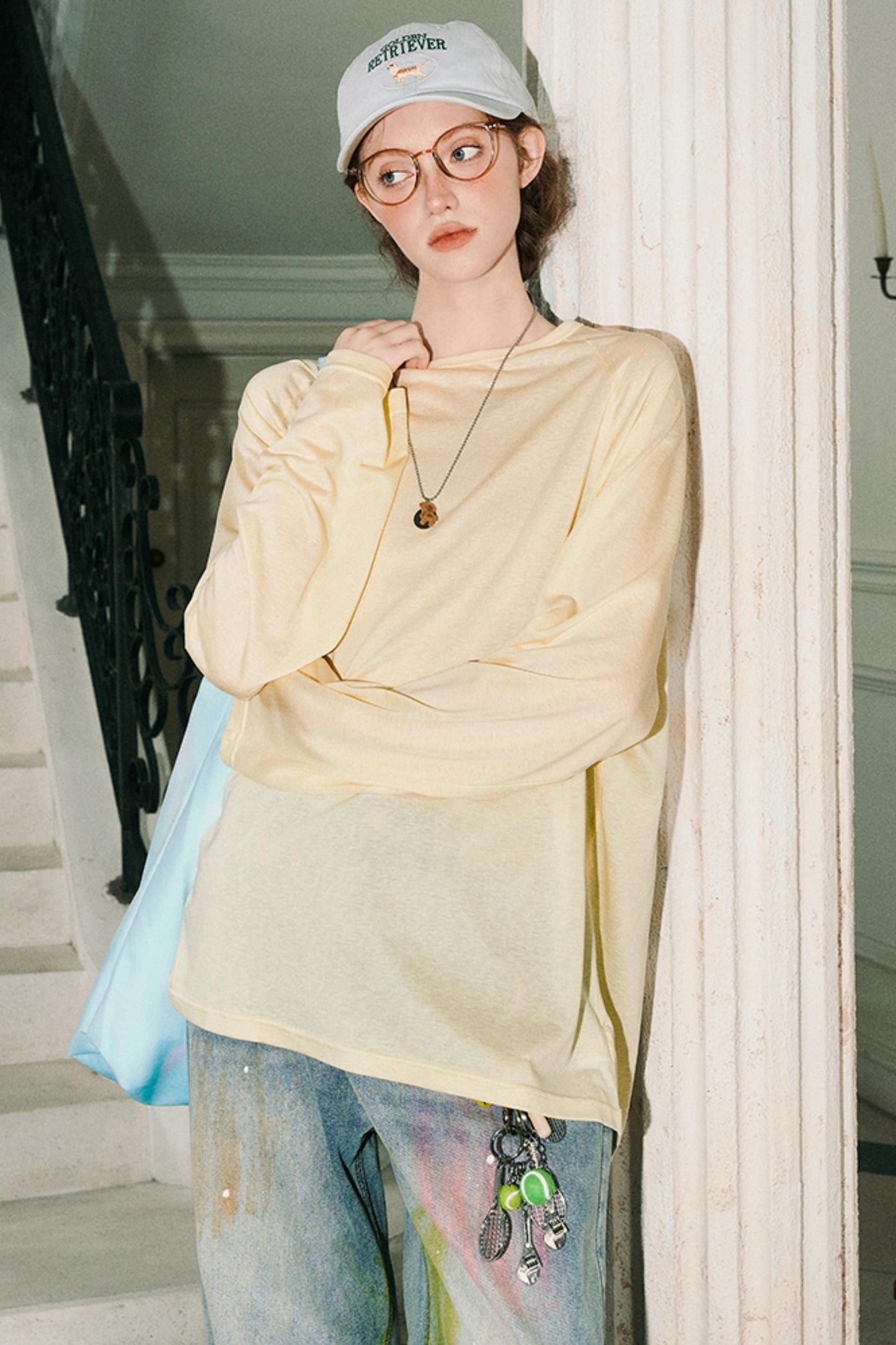 Town Smocked Long Sleeve Tee