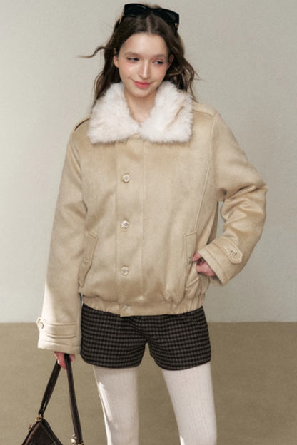 Light Khaki Suede Jacket