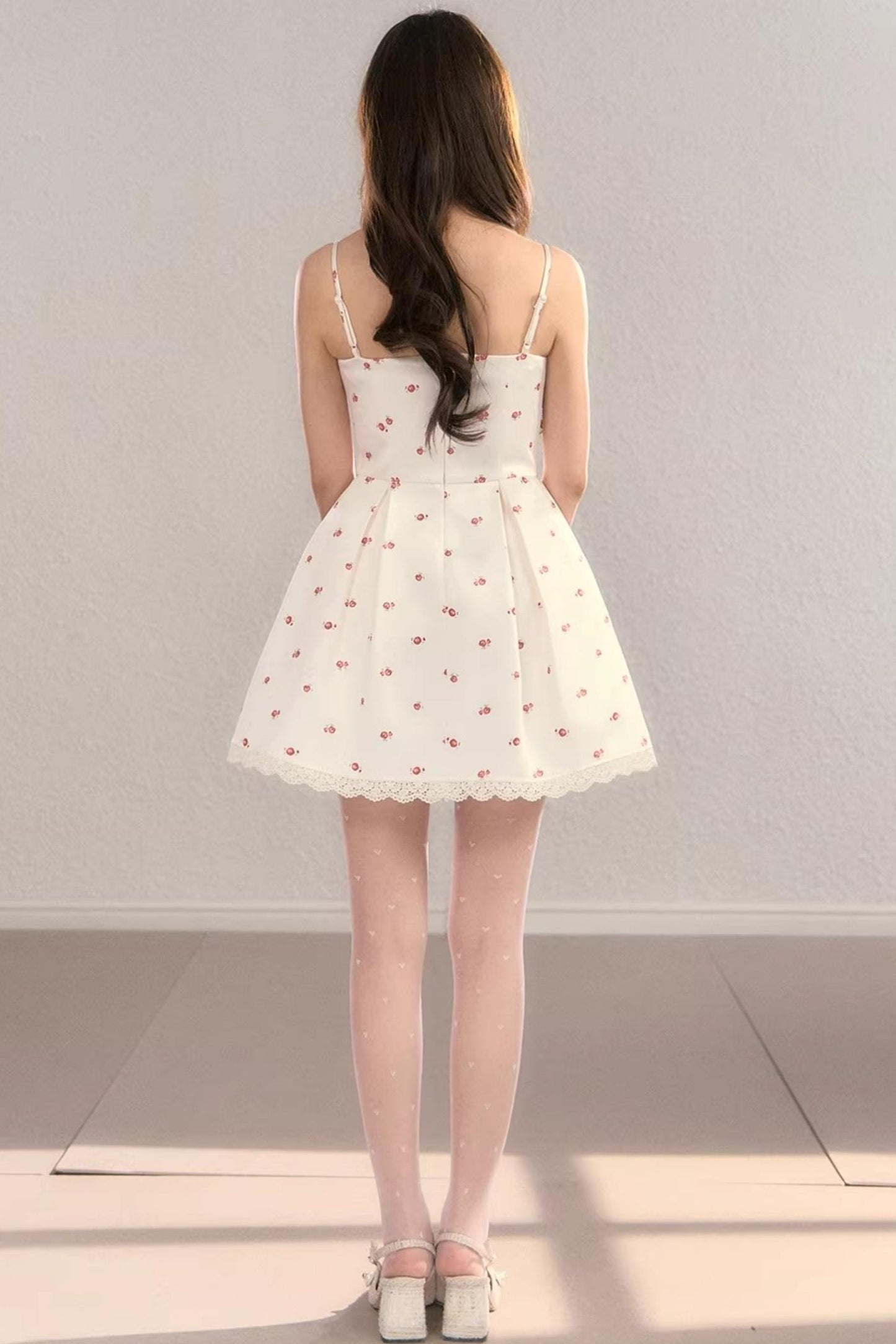 Bow Print Strap Dress