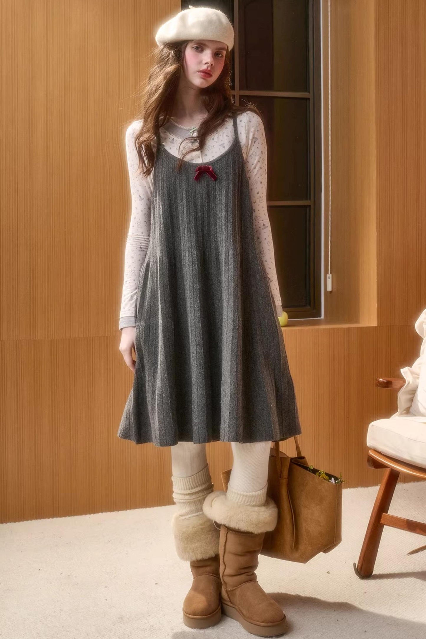 Origami Pleats Fluffy Dress