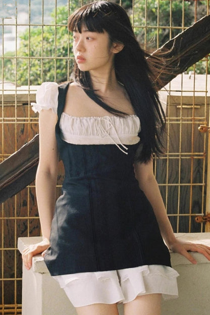 Square Neck Colorblock Dress