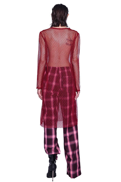 Plaid High-Waist Trousers