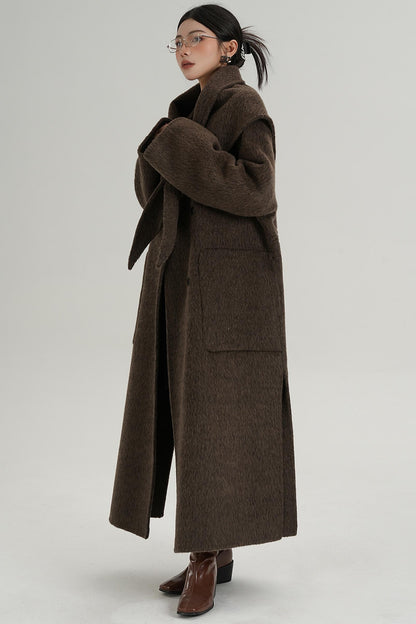 Woolen Elegance Long Jacket