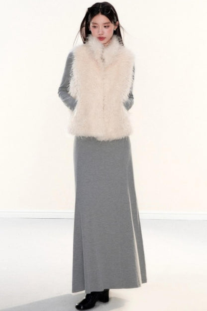 Stand-Up Collar Furry Vest