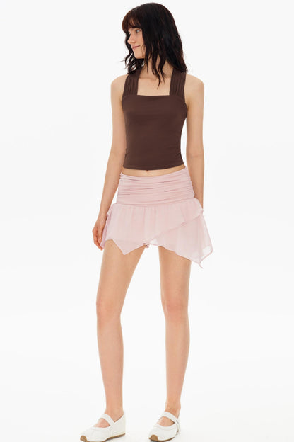 Nebelrosa asymmetrischer Rock