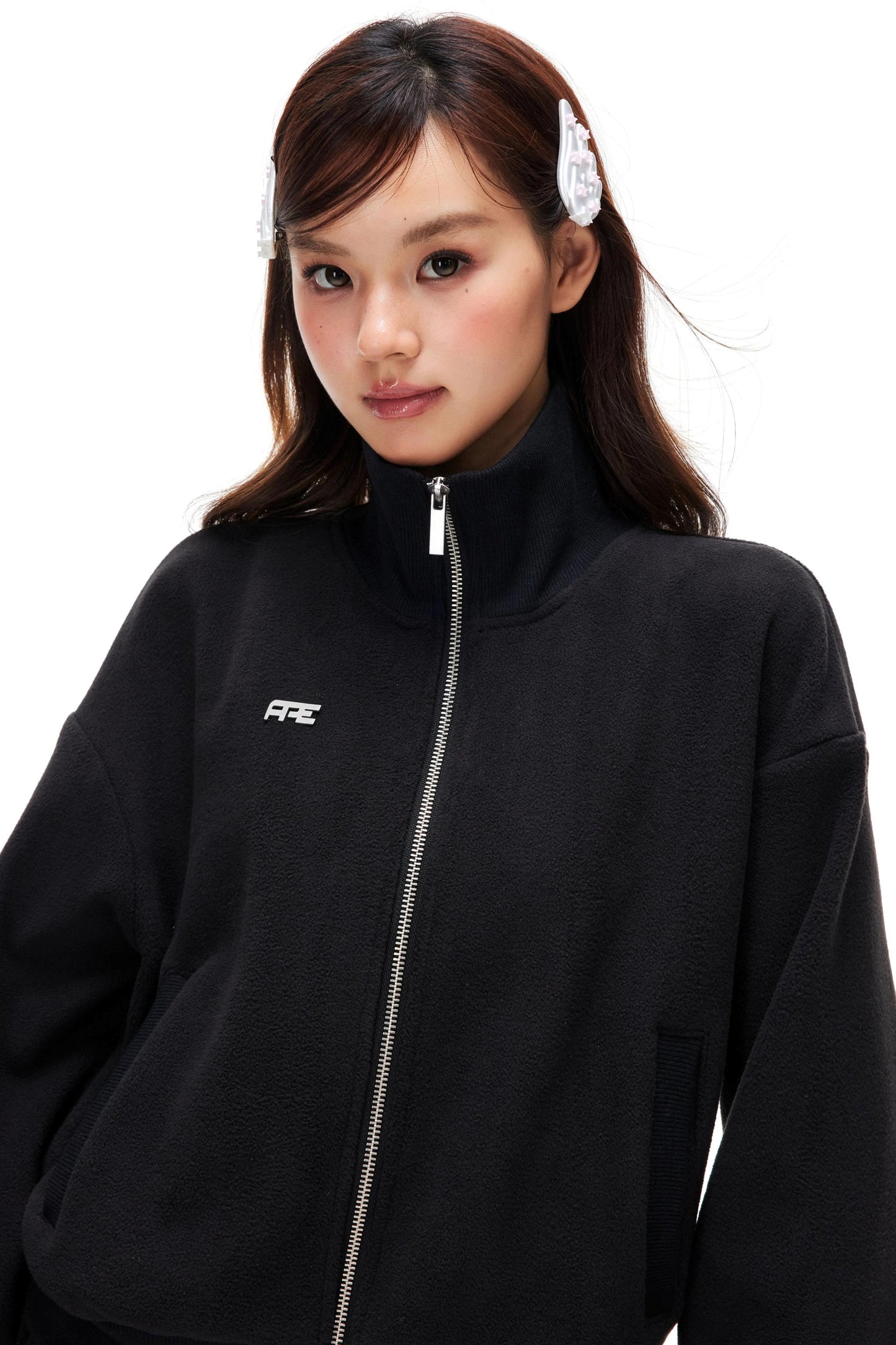 Fleece Zipper Jacket and Pants Suit Set-Up