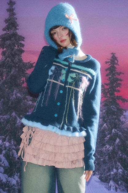 Autumn Silk Bow Cardigan