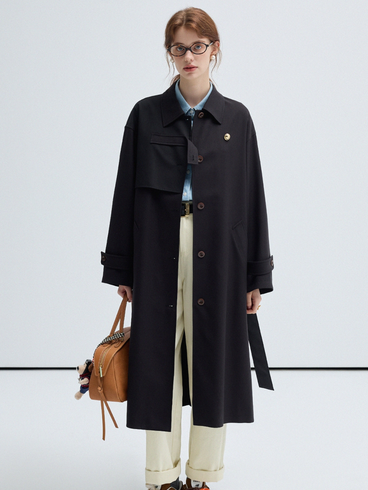 Autumn Black Trench Coat