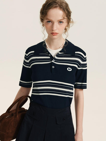 Slim Striped Polo T-Shirt