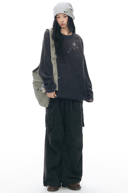 Vintage Weite Retro-Hosen