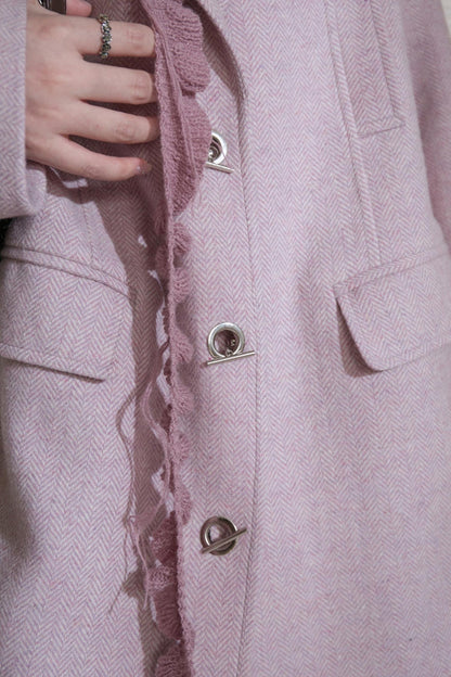 Herringbone Tweed Coat