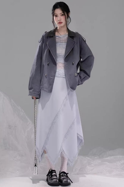 Irregular Lace Patchwork Skirt