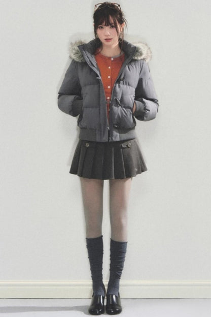 Retro Cotton Fur Collar Jacket