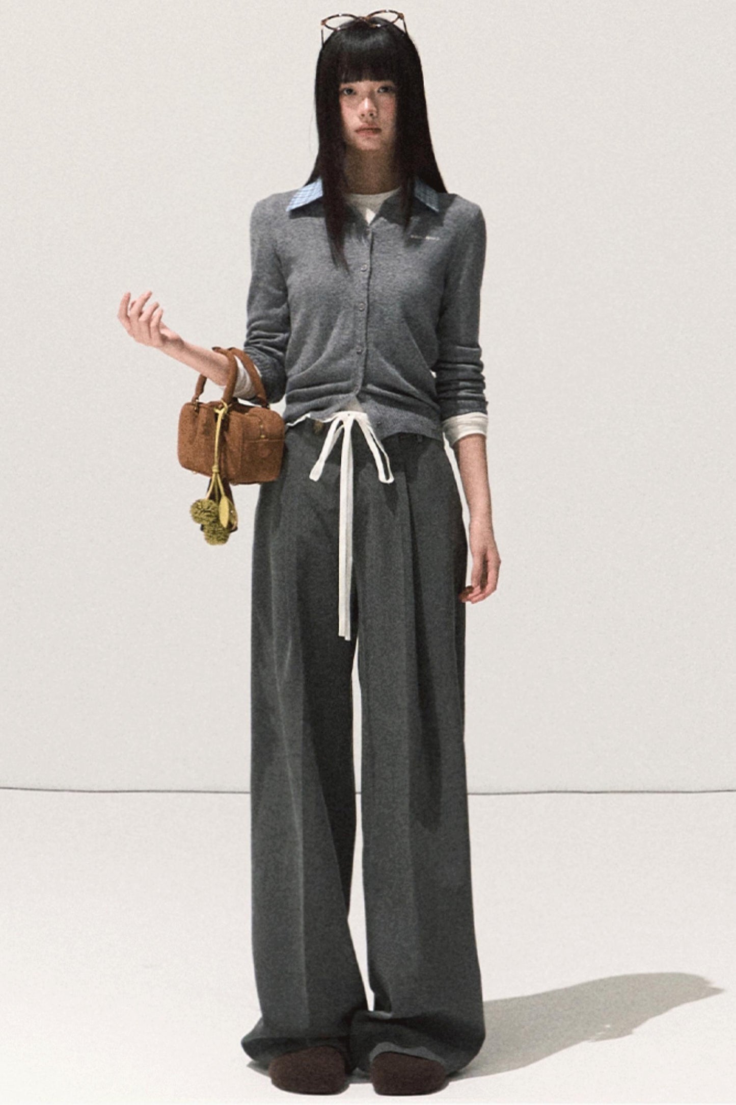 Linear Drape Slacks Pants