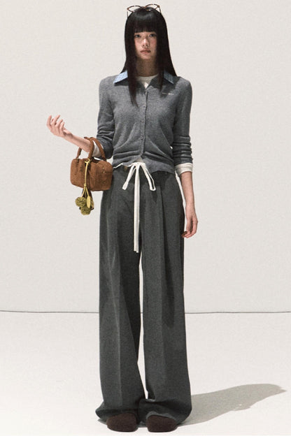 Linear Drape Slacks Pants