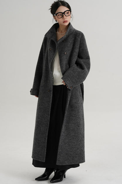 High Neck Wool Coat