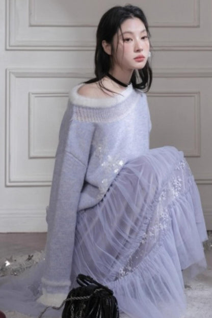 Layered Starlight Velvet Skirt