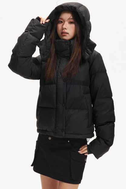 Hooded White Duck Down Jacket