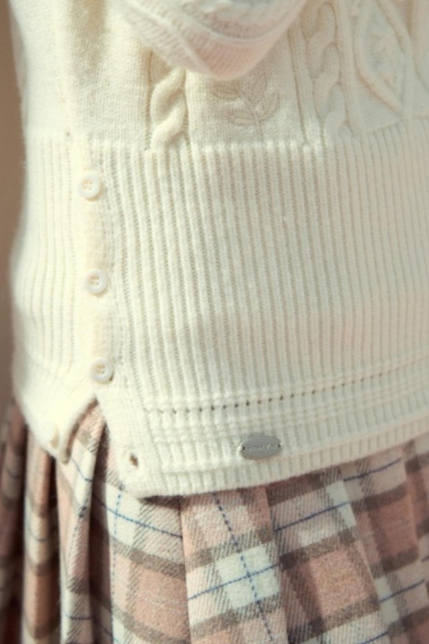 Twist Semi-Turtleneck Warm Knit Sweater