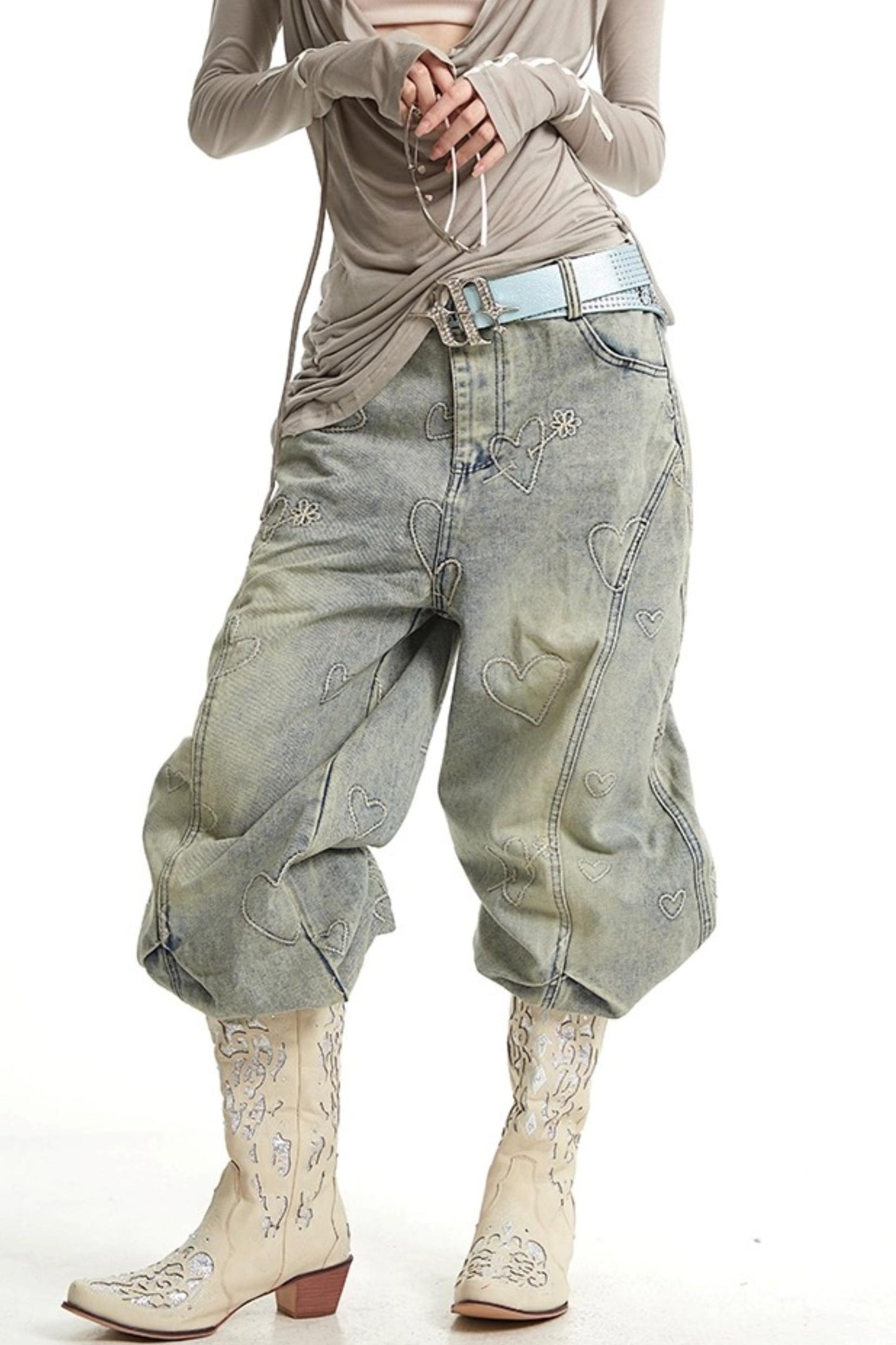 Vintage Love Wide-Leg Denim Trousers