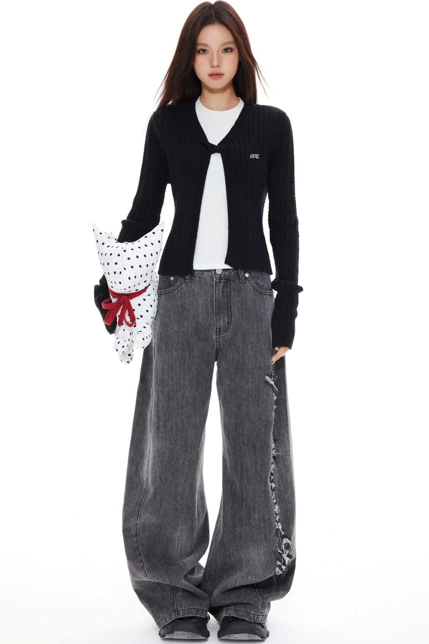 Blue Distressed Denim Pants