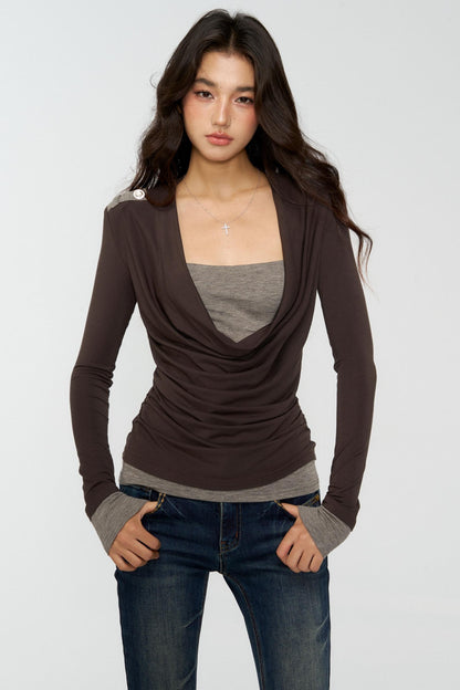 Swing Collar Vintage Layering Top Set