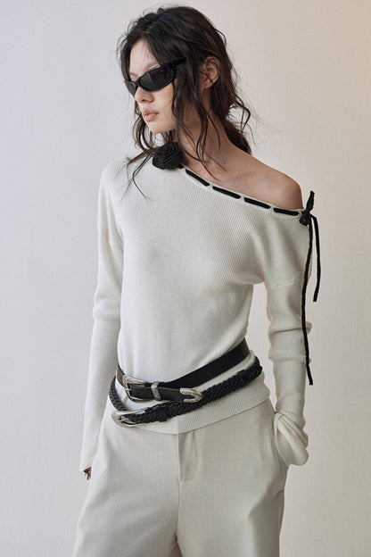 Rose Flower Knitted Top