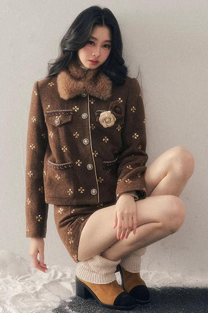 Little Fragrance Wool Jacket Set-Up