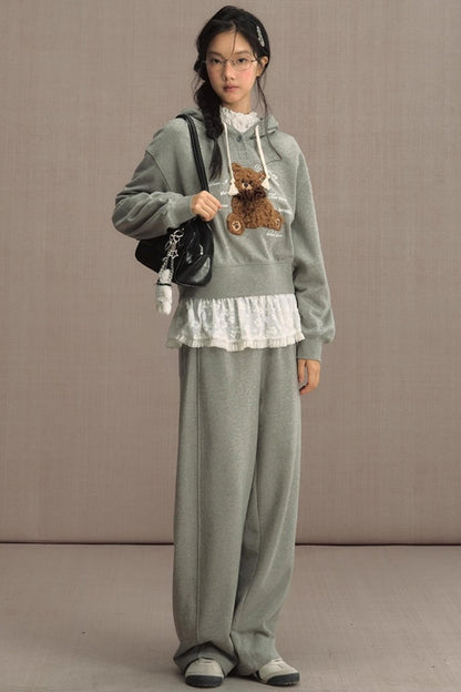 High-Waisted Knitted Wide-Leg Pants