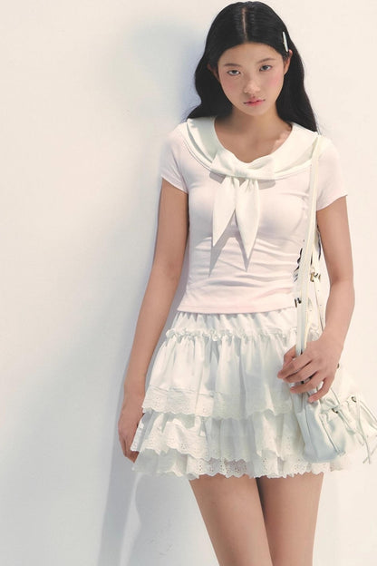 Versatile Bow Neck Tee