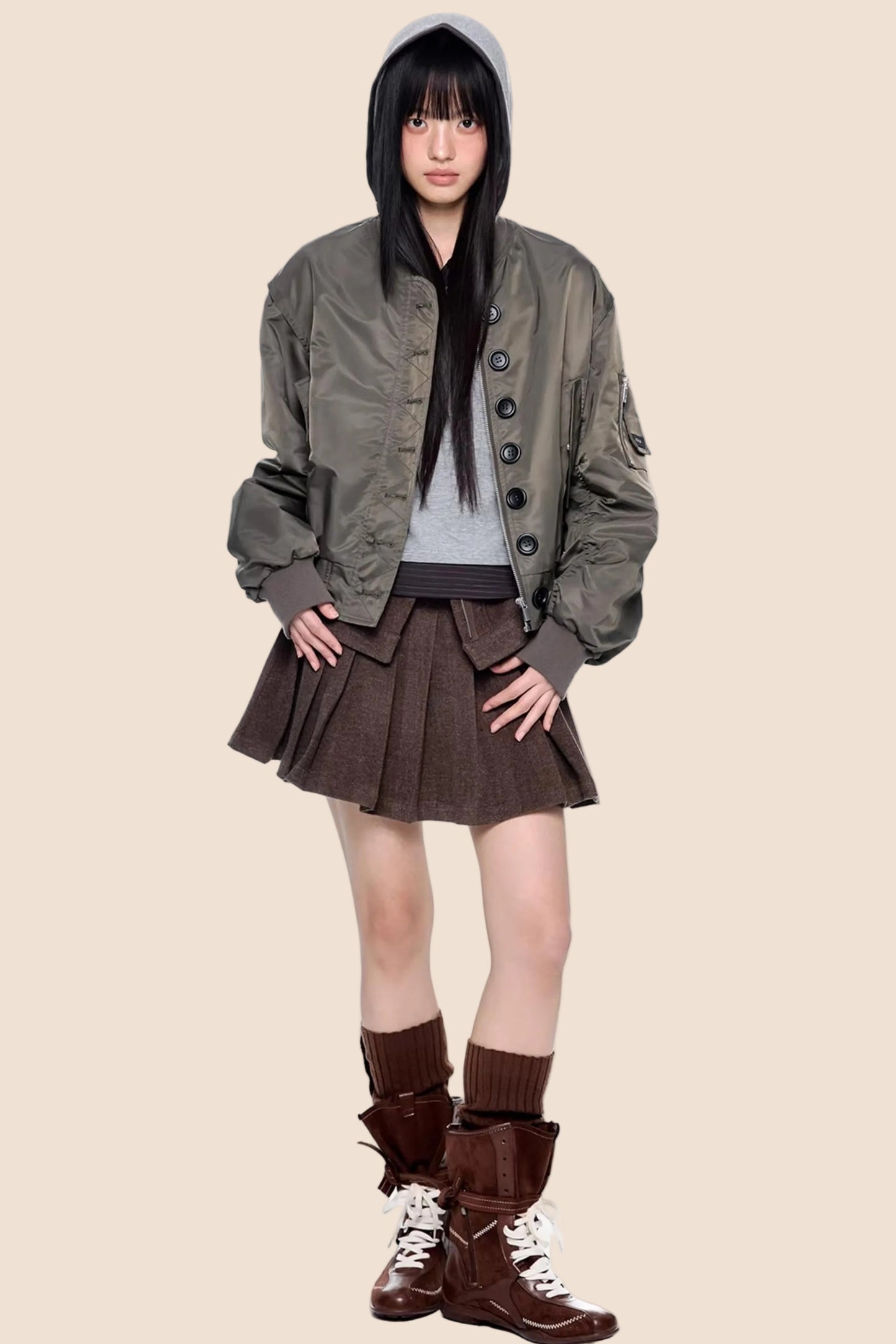 Stand Collar Retro Jacket