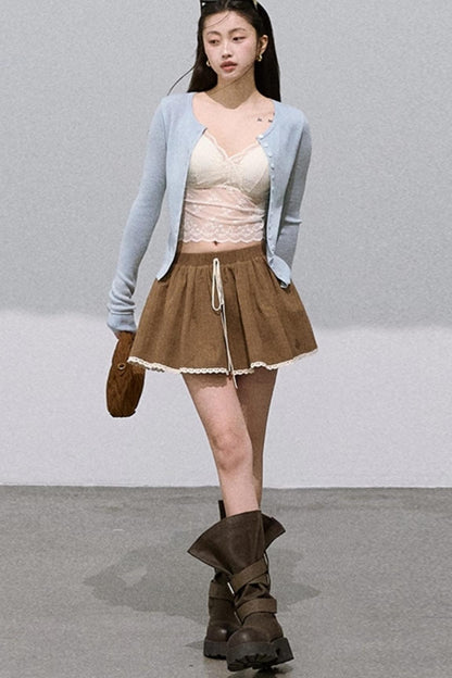 Lace Texture A-Line Skirt