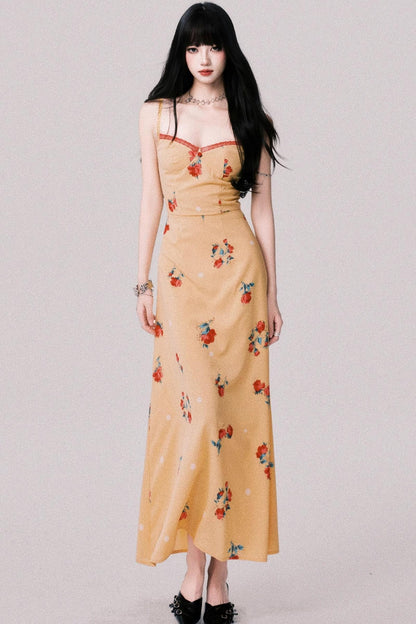 Twilight Floral Halter Dress