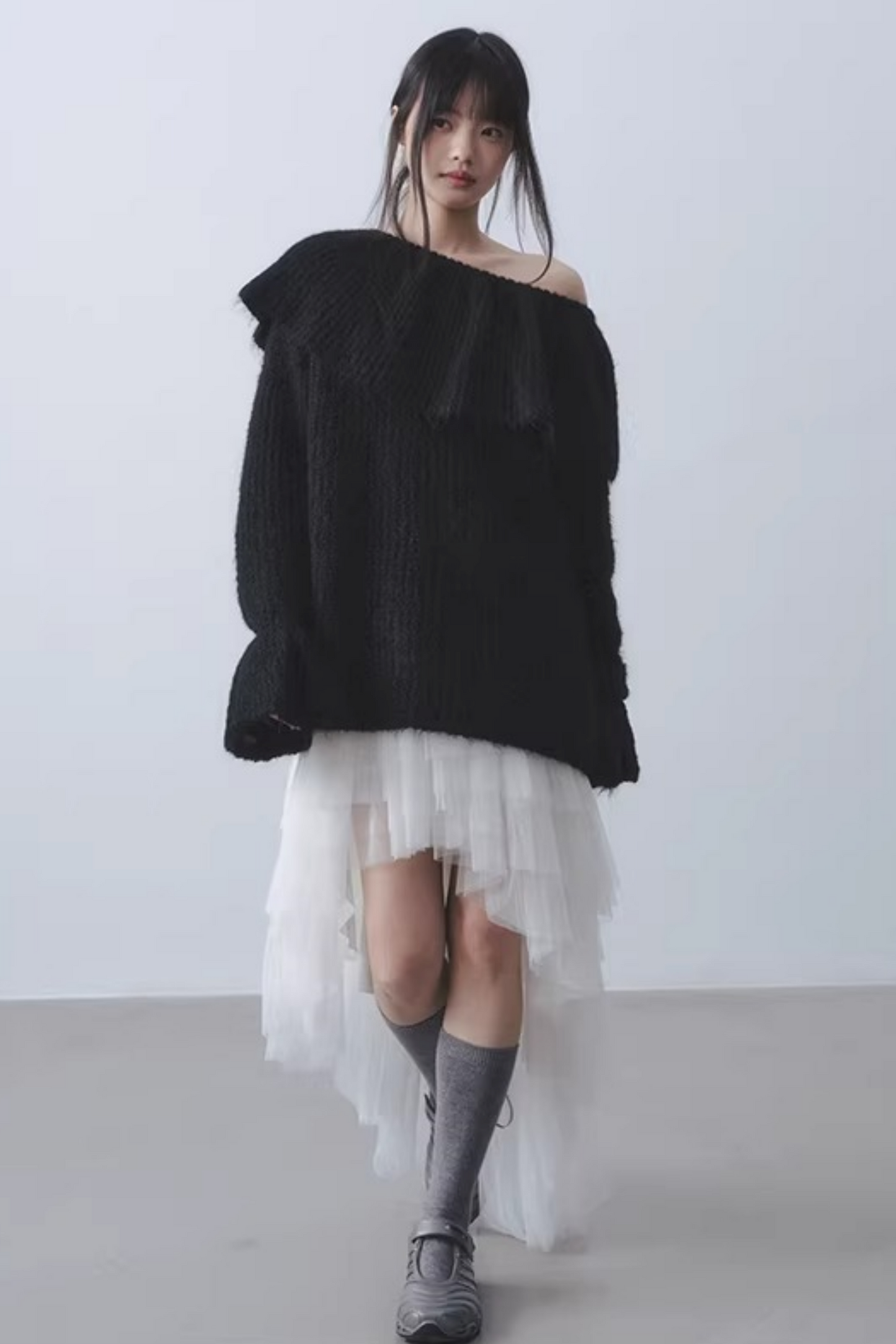 Fairy White Mesh Puffy Skirt