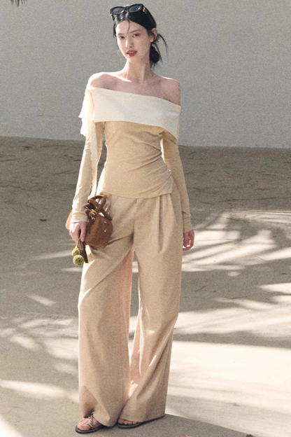 Sicilian Lace Knit Top Pants Set