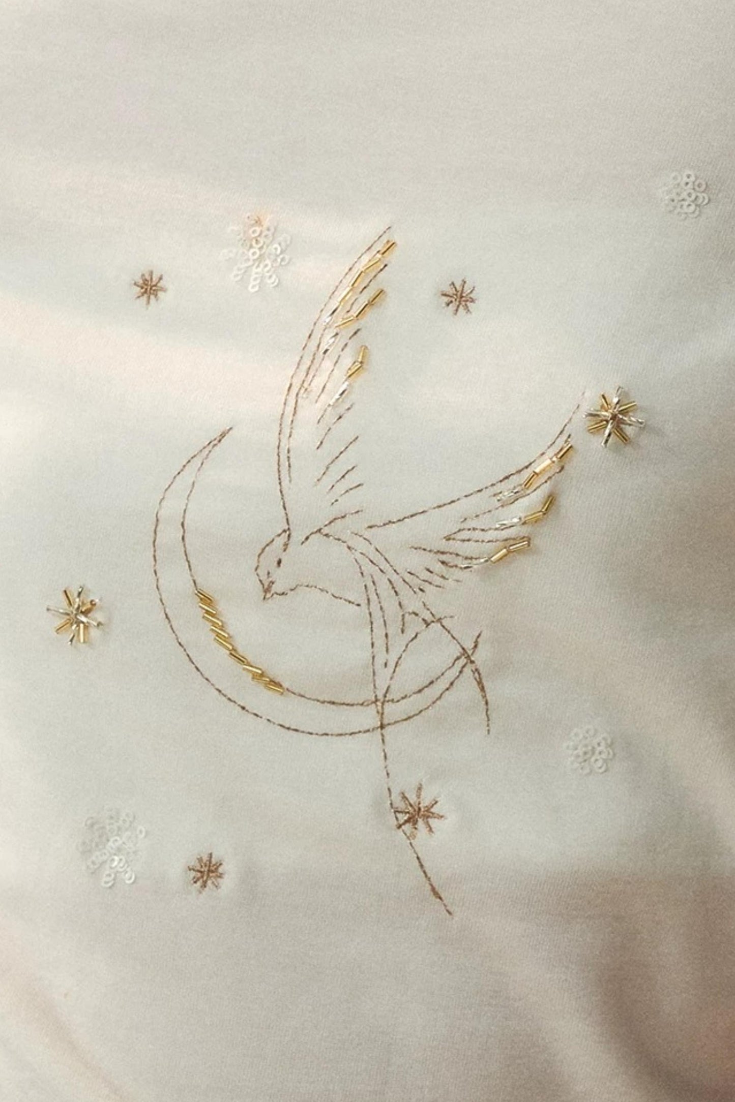 Asymmetric Beaded Bird Top