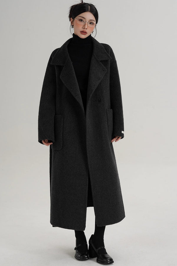 Elegant High-Neck Wool Coat