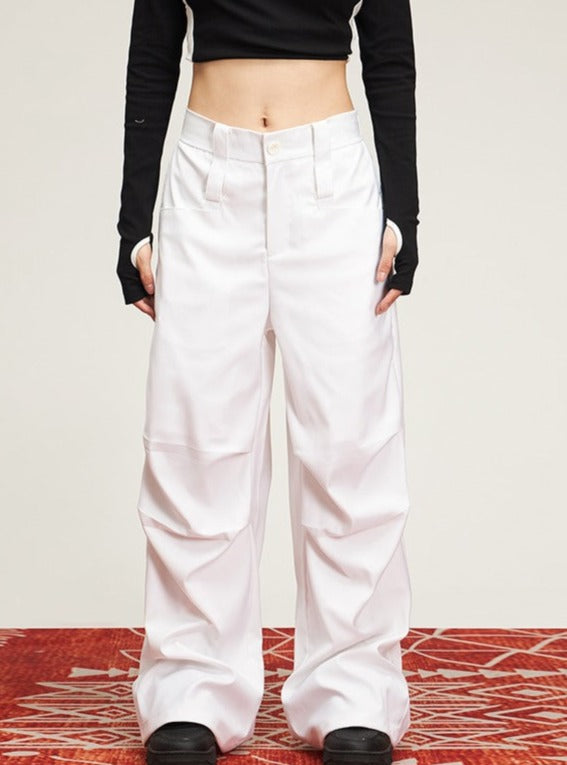 American drape wide-leg mopping pants