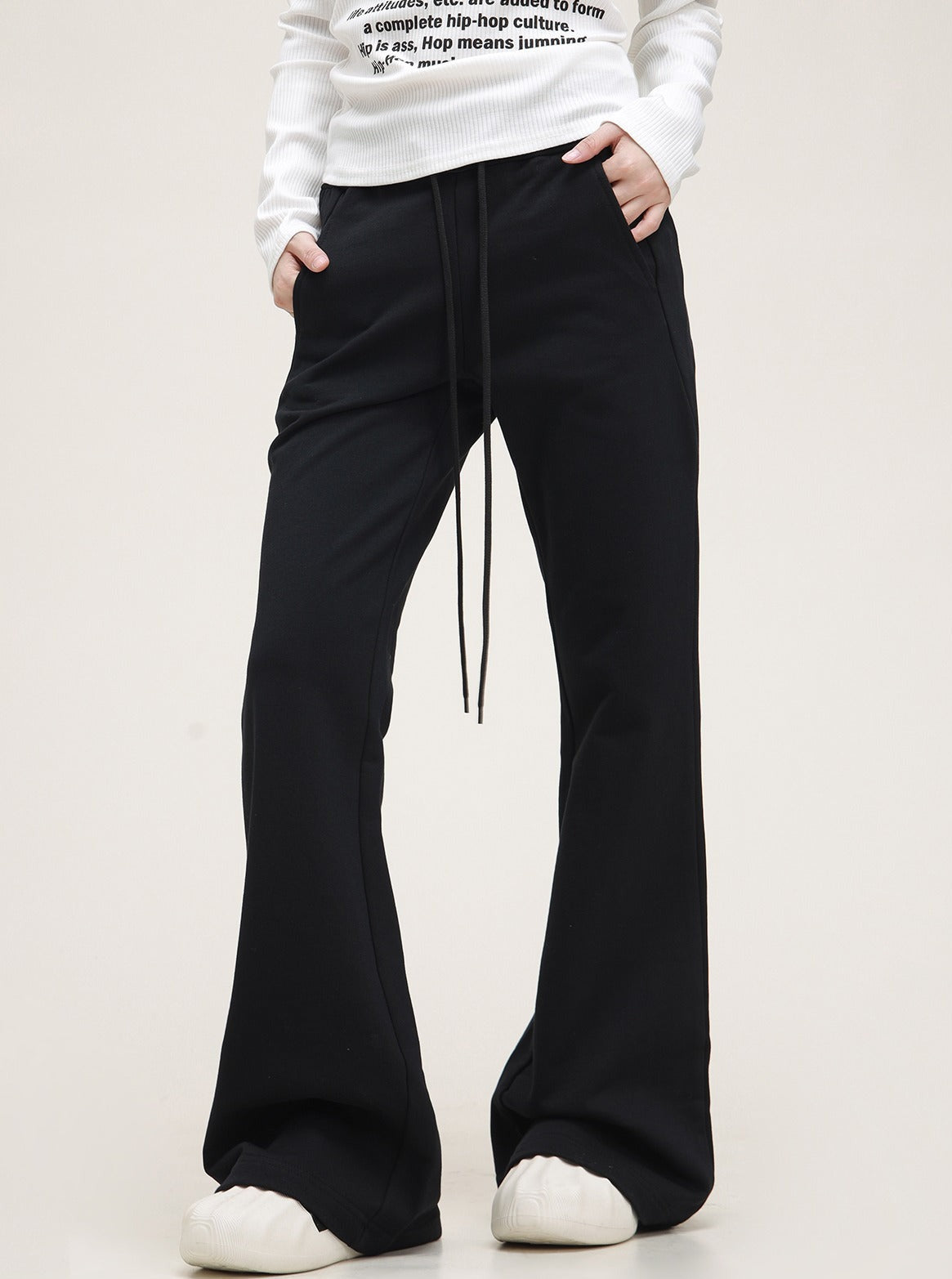 American Casual Pants Slim Slightly Flared Pants