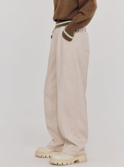 Woolen slacks lazy loose Pants