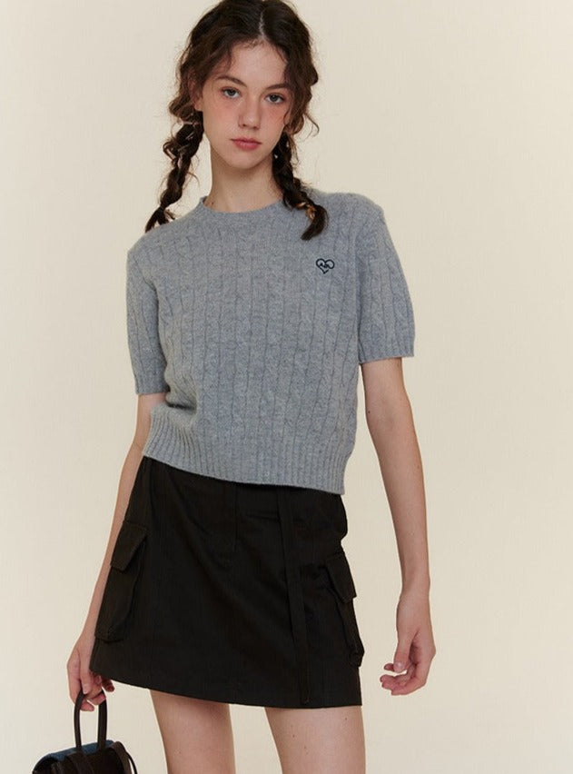 Retro High-waisted Casual A-Line Hip Skirt