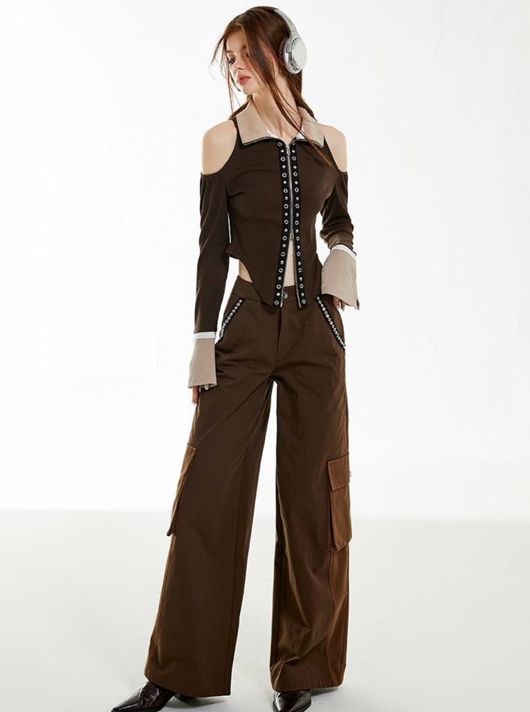 American Vintage Cargo Wide-leg Pants