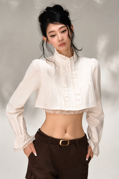 Accordion Pleated Court Blouse