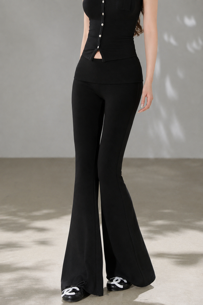 Knit Flared Enhancing Pants