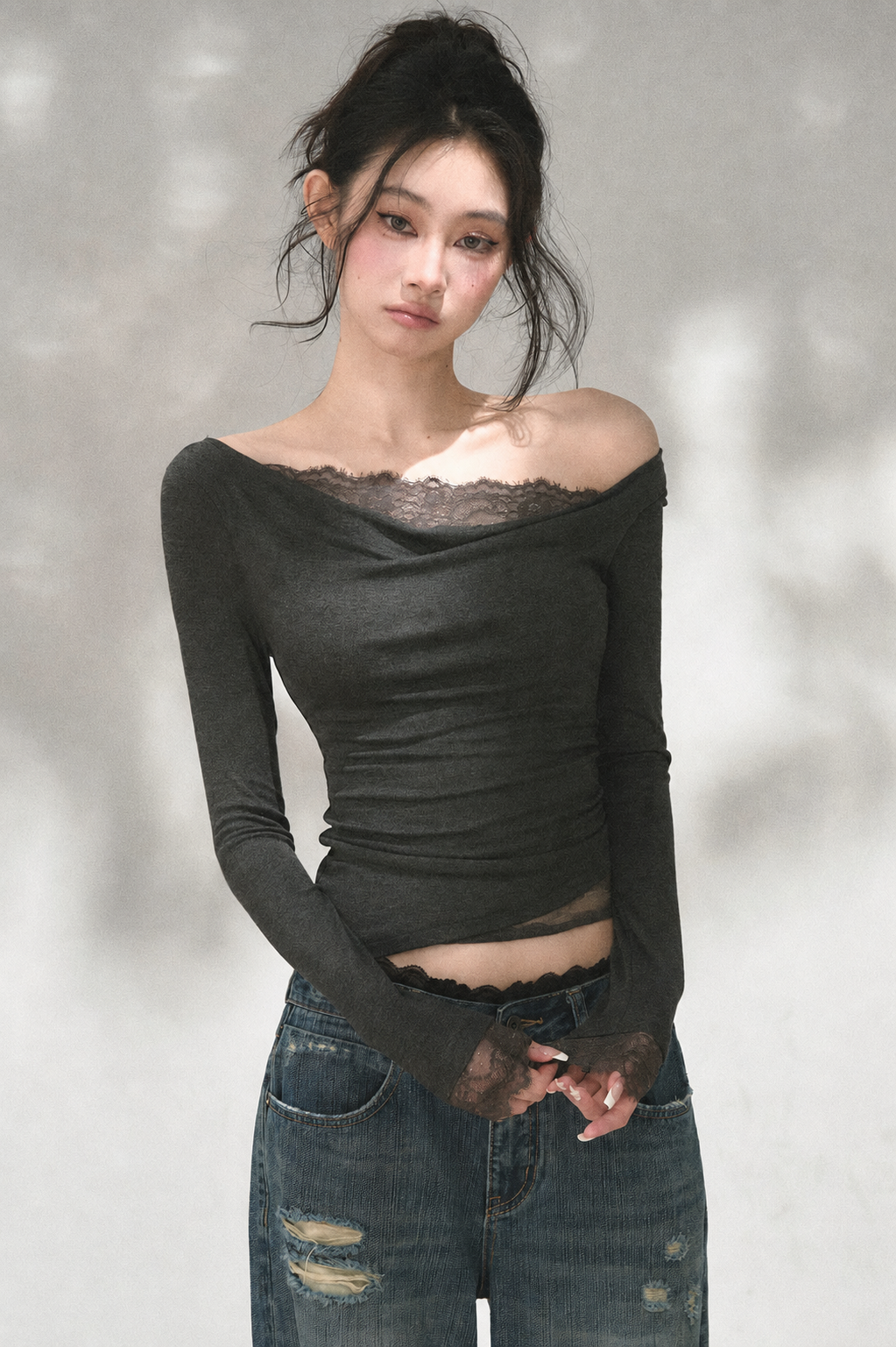 Lace Off-Shoulder Top