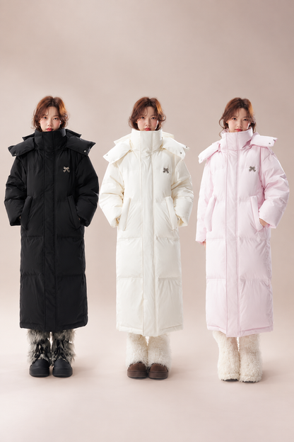 Long 90 White Goose Down Coat